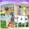 5PCS-2 5D DIY Diamond Painting Wind Chimes Suncatcher Kit Double Sided Diamond Art Kits Suncatcher with Crystal Pendant for Home Wall Window Decor Adults DIY Art Craft