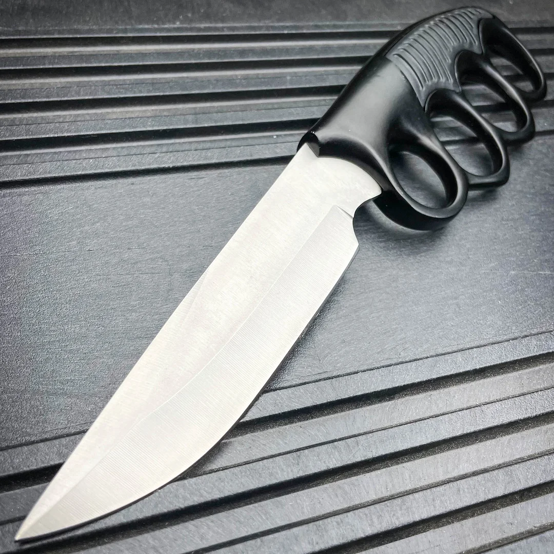 9.5" Military Knucklebuster Trench Silver Knife