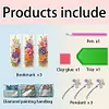 3Pcs DIY Flowers Special Shape Diamond Painting Bookmark