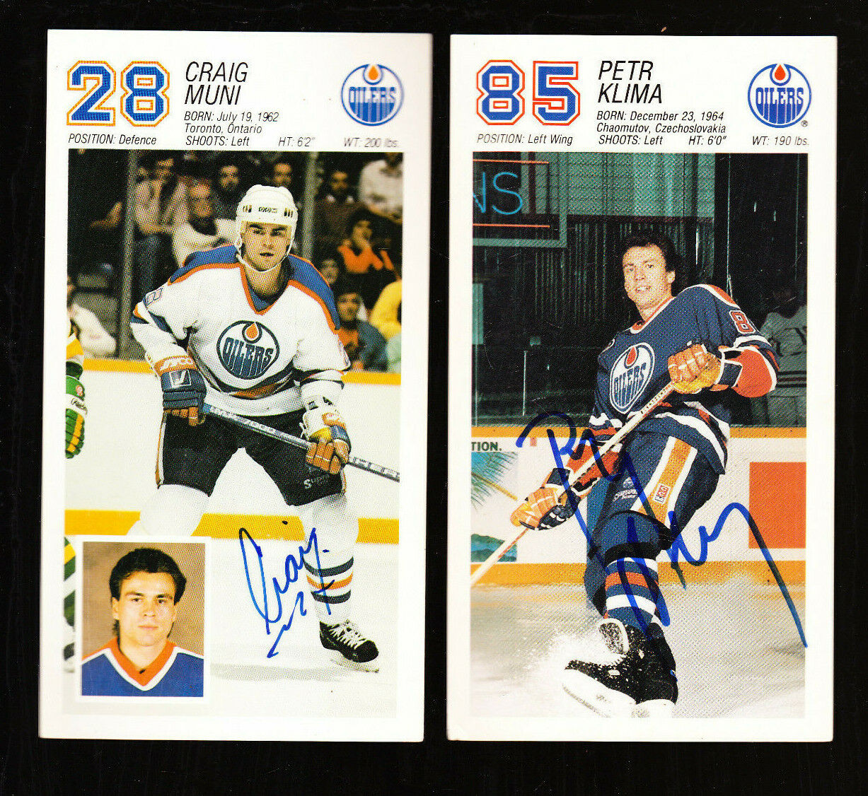 8 LOT SIGNED POSTCARDS EDMONTON OILERS ANATOLI SEMENOV SCOTT THORNTON MARK LAMB