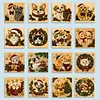 Christmas Animal DIY Pearl Painting Kit with Frame 20x20cm