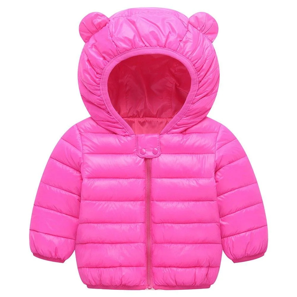 Baby Girls And Boys Down Jacket Winter Hooded Warm Coats For Boys Lovely Toddler Kids Clothes 1-5 Years Children Clothing