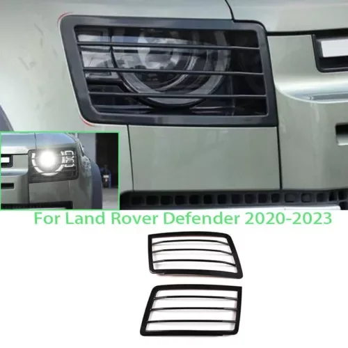 Dronehint For Land Rover Defender 2020-2023 Black Steel Front Headlight Guard Lamp Protect (For: Land Rover) Parts