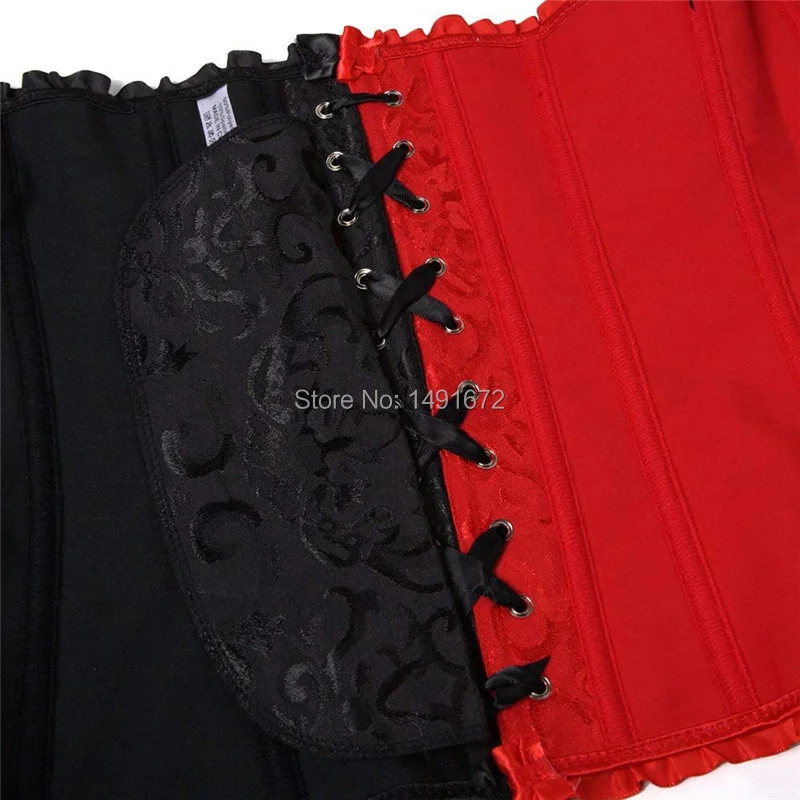 Billionm women corset lingerie sexy gothic zipper front corsets and bustiers top bridal wedding plus size black red white korsett vintage