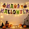 DIY Diamond Painting Halloween Banner Kit, 26 PCS "Happy Halloween" Glitter Letter Flags with Characters, Handmade Sparkling Bunting Garland for Home Party Wall Decoration