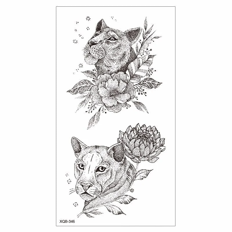 Waterproof Tattoo Sticker Temporary Tattoo Black Rose Tattoo Leg Chest Arm Tattoo Man Woman Tattoo Skin Tattoo Art Tatouage TaTy 515-1