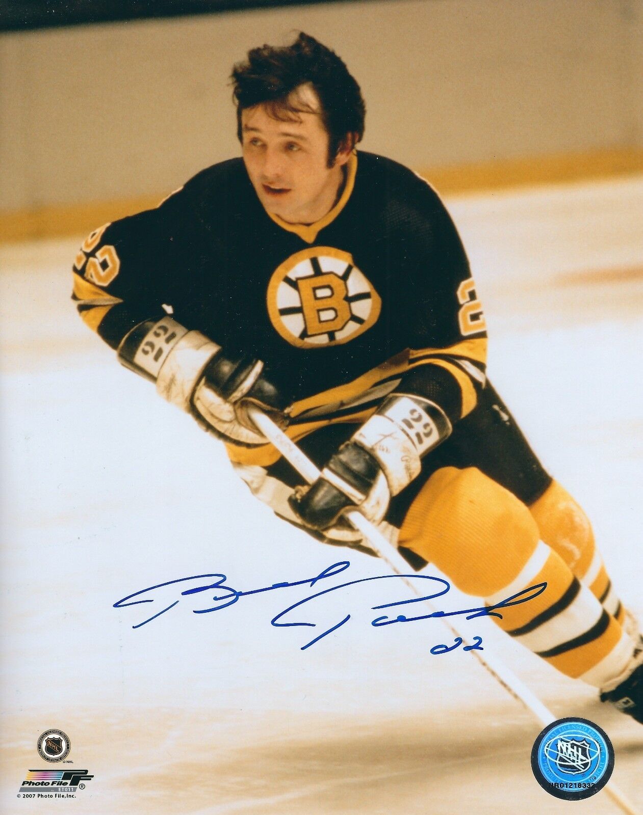 Signed 8x10 BRAD PARK Boston Bruins Autographed Photo Poster painting w/ COA