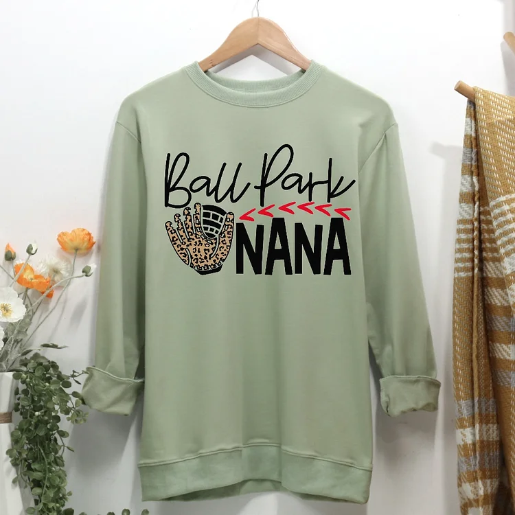 Baseball Nana Women Casual Sweatshirt-Annaletters