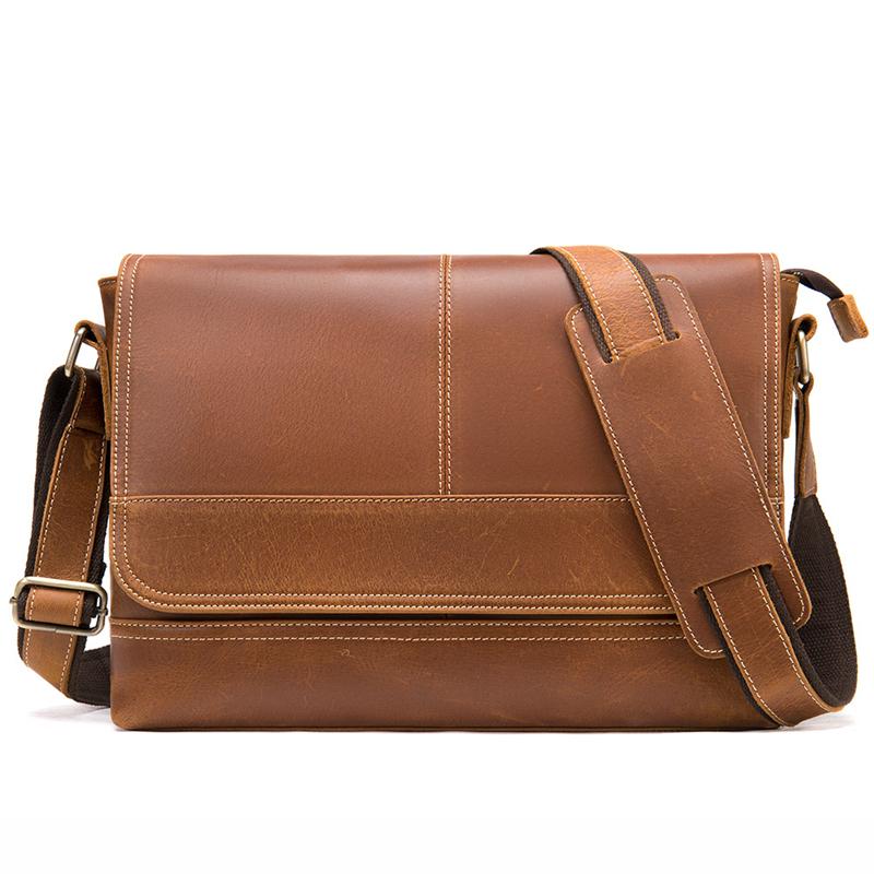 Classic Fashion Vintage Messenger Bag With Large Capacity For Men
