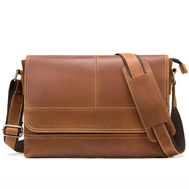 Classic Fashion Vintage Messenger Bag With Large Capacity For Men
