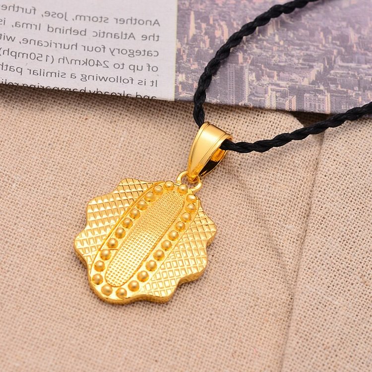 24K Exquisite Luxury Dubai Gold color Necklace pendant For Women Man