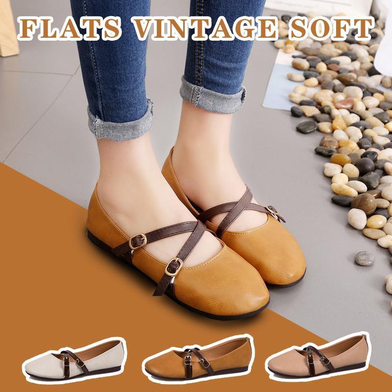 Women's Crisscross Buckle Ballet Flat | 168DEAL