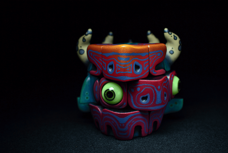 👁️👹Artists Handmade Art Monster Sculpture Rubik's Cube Toys🔥 
