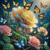 (US Local)4pcs/set Butterfly Flower-Crystal Rhinestone Diamond Painting(40x40cm)