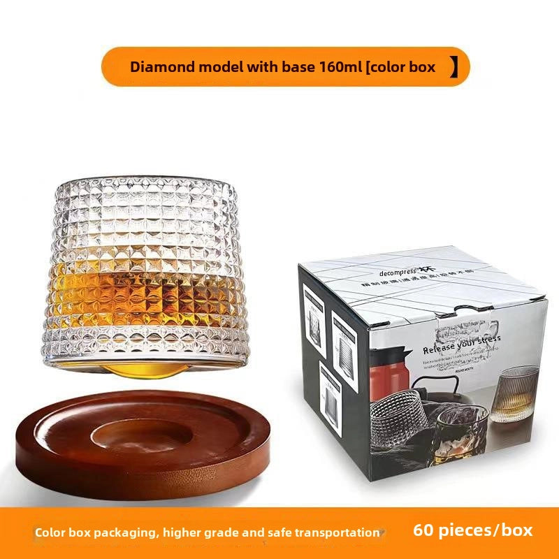 Hqt Swivel Glass Swivel Glass Bar Whiskey Glass Gyro Wine Glass