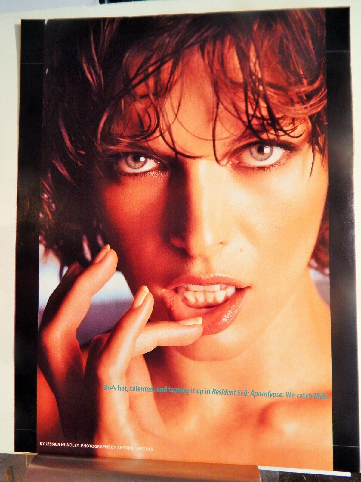 MILLA JOVOVICH SEXY Photo Poster painting 2004 ADVERTISEMENT