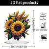 (US Local)Flower Double Sided Effect Table Top Diamond Painting Desktop Ornaments Kit (Sunflower A)