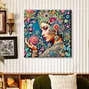 Diamond Painting-DIY Special Shaped Drill Colorful Woman with Frame(29x29cm)