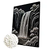 Kits d&rsquo;art en perles de cascade DIY avec cadre 30x40cm pour adultes