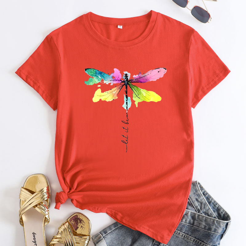 Let It Be Dragonfly Women's Cotton T-Shirt | ARKGET