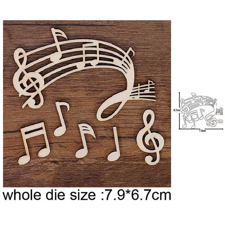Craft Dies Sheet Music Notes Metal Cutting Dies for DIY Scrapbooking Dies Album Cards Decorative Embossing Folder Stencils Dies