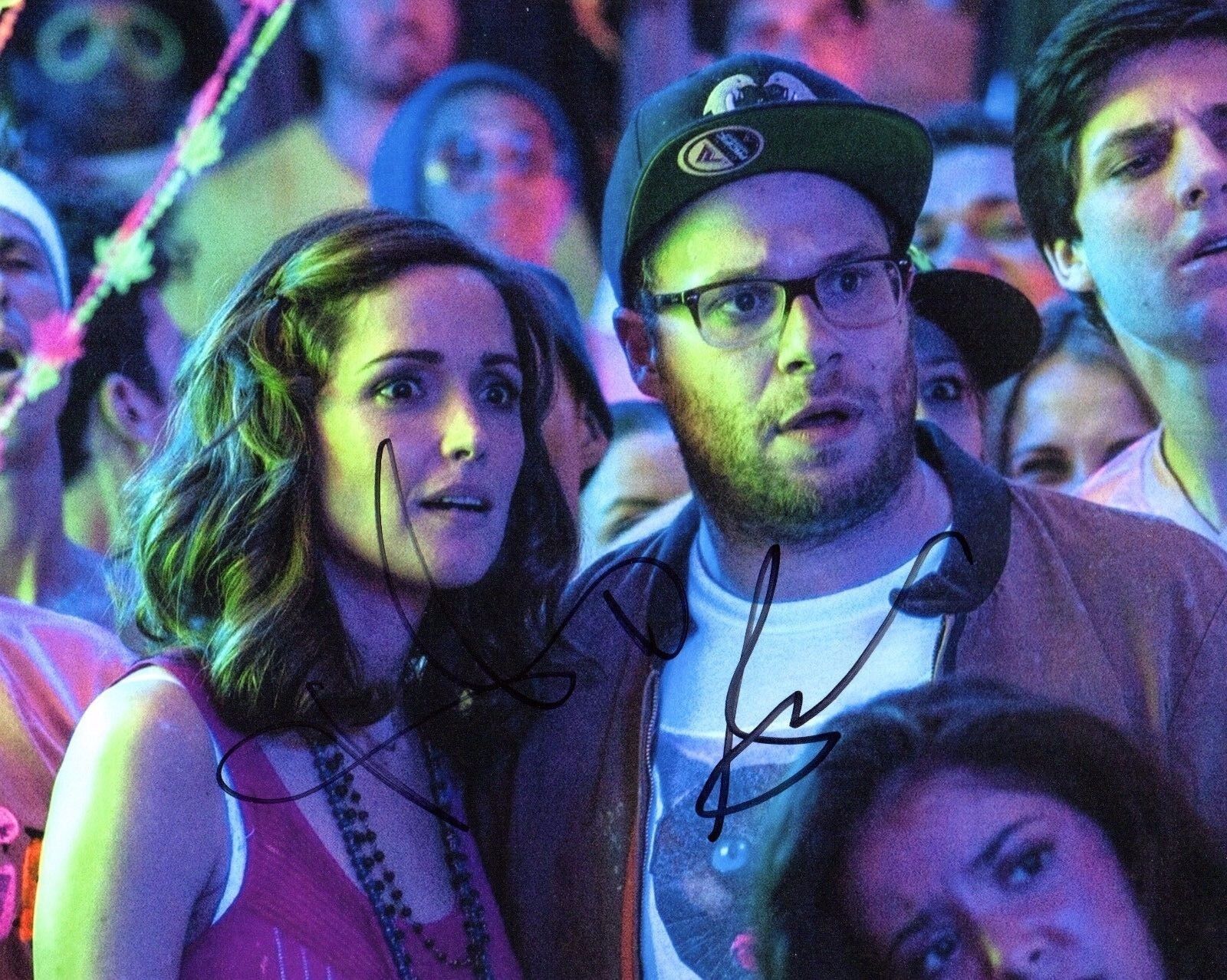 GFA Neighbors Movie * SETH ROGEN & ROSE BYRNE * Signed Autograph 8x10 Photo Poster painting COA