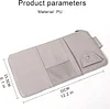 Da by Car Sun Visor Organier Truck SUV Sun Visor Storage Pocket PU Leather Pouch Holder with Multi-Pocket Double Zipper Net Pocket, for Cards Pens Sunglasses Document Newest 