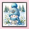 Cute Snowman-18CT Stamped Cross Stitch 30*30cm/11.81*11.81in