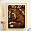 Autumn Leaf Fox-Full Embroidery 3 Strands 11CT Stamped Cross Stitch-40*60CM-Large Size