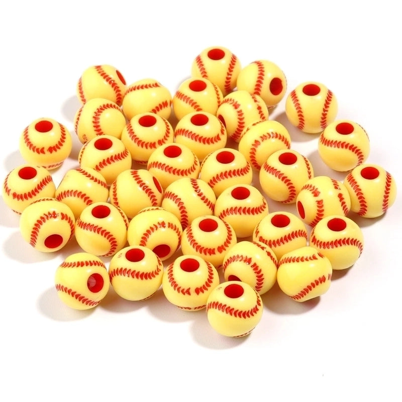 Sports Basketball Football Arylic Plating Jewelry Accessories 50 Pieces