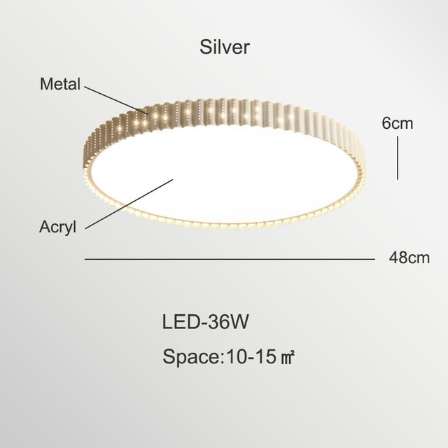 Modern LED Ceiling Lights For Living Room Lamp Ceiling Profiles Gold Metal Rooms Lighting Round Bedroom Lamp With Remote Control