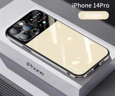 Apple 14/15 straight edge glass phone case