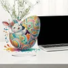 (US Only)2D Flat Easter Egg Bunny DIY Double-Sided Diamond Painting Desktop Decorations