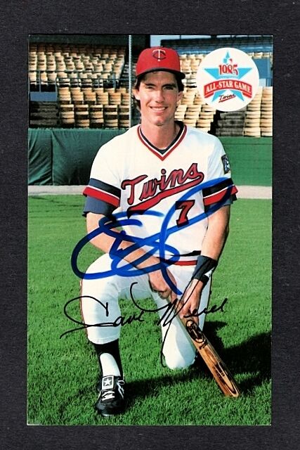 1985 DAVE MEIER-MINNESOTA TWINS AUTOGRAPHED COLOR POSTCARD Photo Poster painting-NM