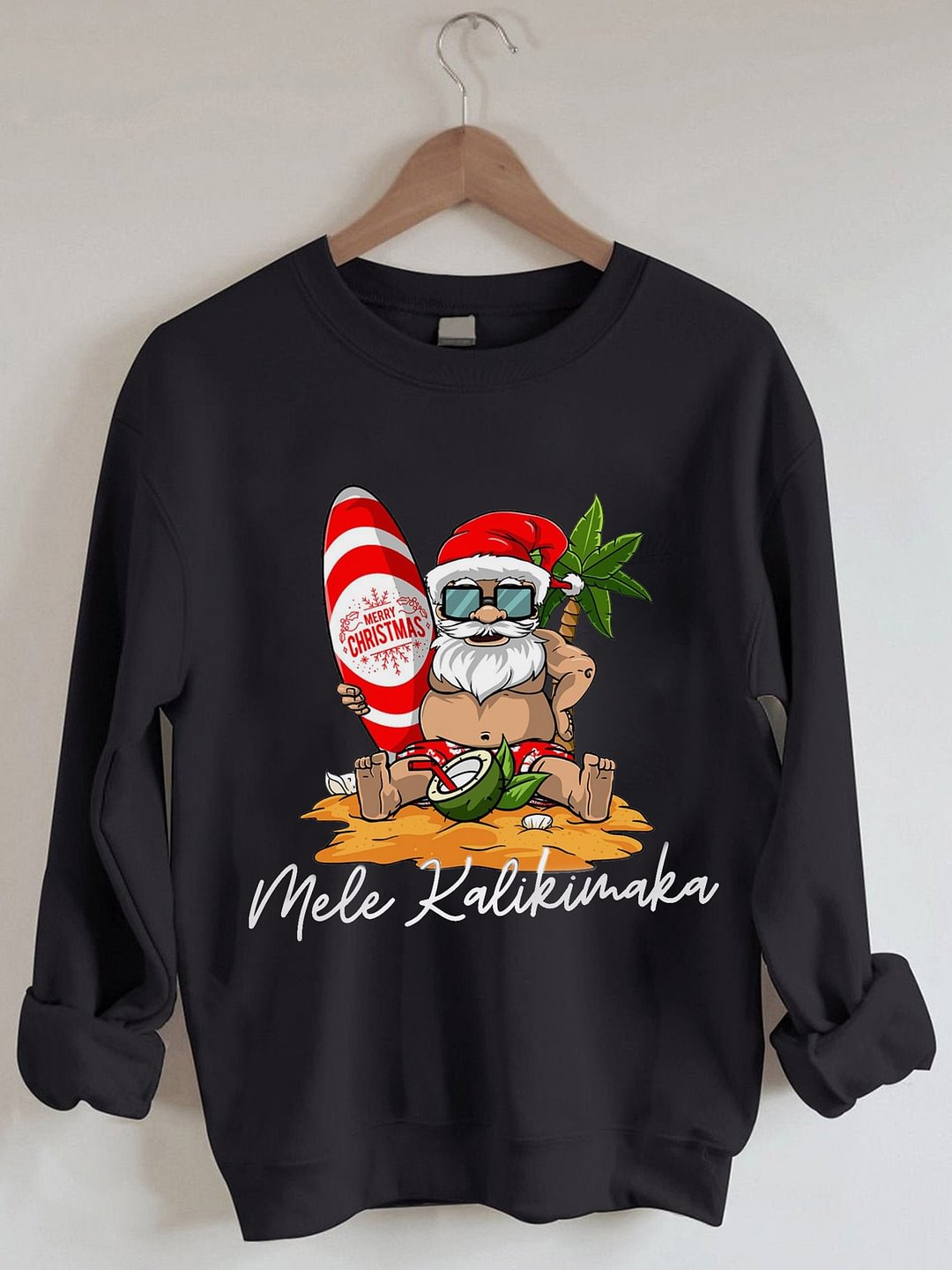 🔥Buy 2 Get 5% Off🔥Women's Mele Kalikimaka Bing Crosby HawaiiPrint Sweatshirt