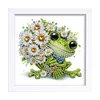 5D DIY Partial Special Shaped Drill Diamond Painting Kit Frog Decor With Frame Kit 18x18cm
