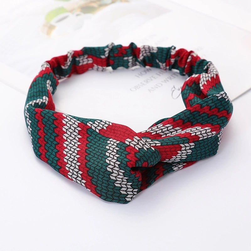 Women’s Lady Polka Dots Flower Cloth Hair Band