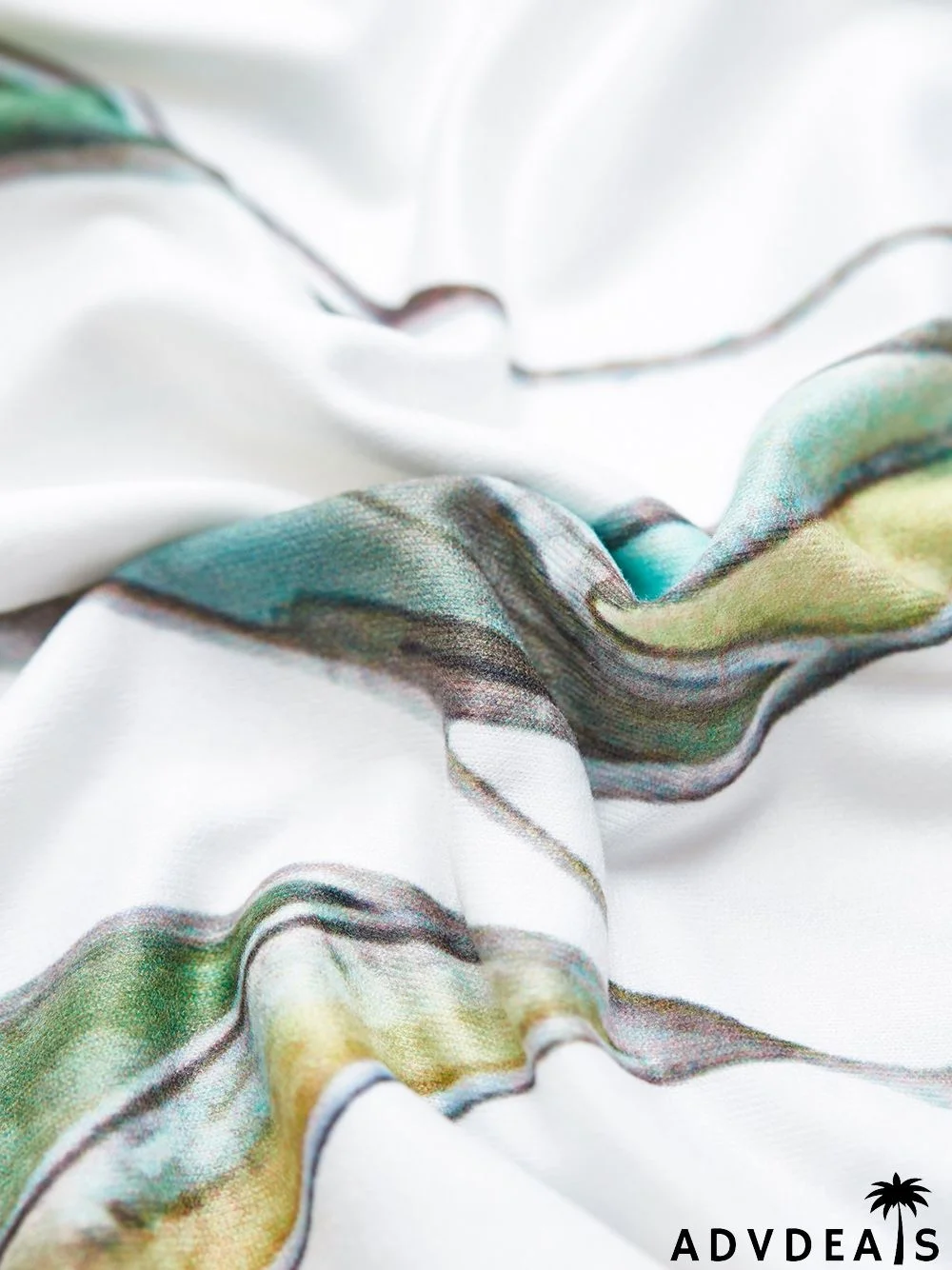 Printed Casual Square Neck Short Sleeve Dress