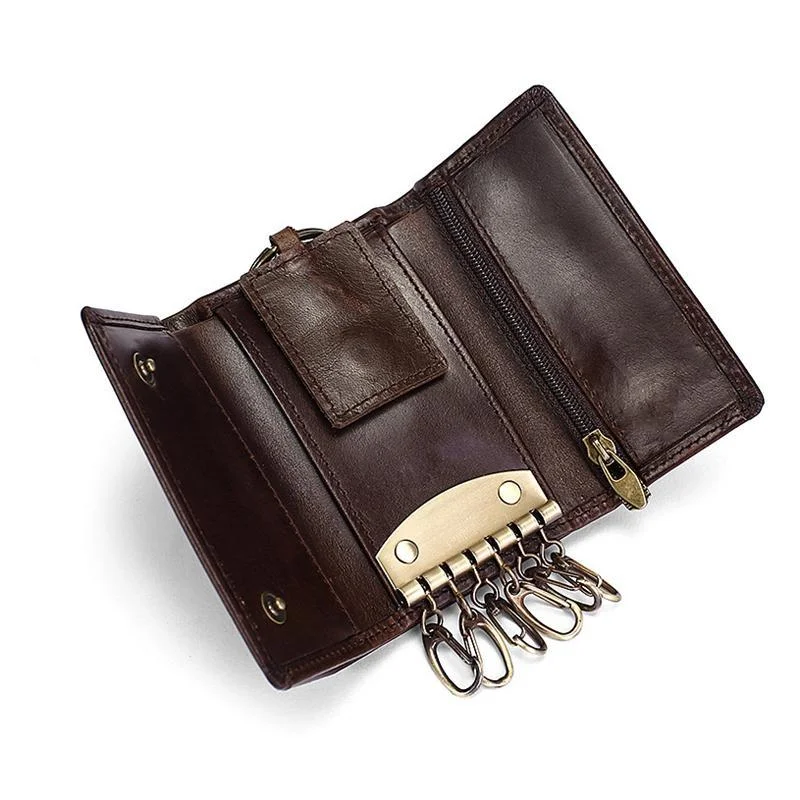 Small Casual Leather Key Case Change Purse