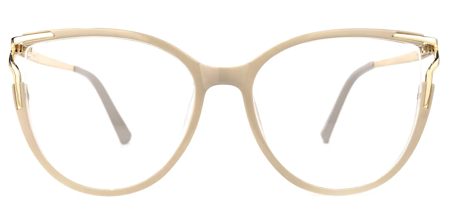 Xena Champagner Cateye Brille Champagner