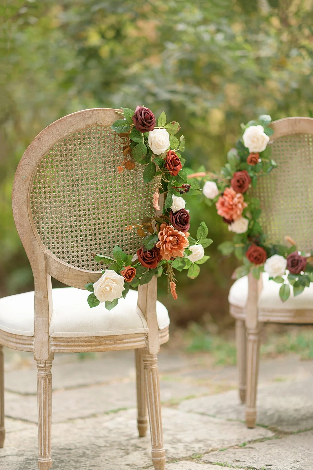 2ft Flower Garlands in Sunset Terracotta