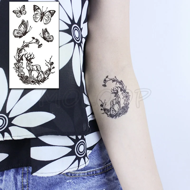 Water Transfer Tattoo Sexy Running Horse Anime Tattoo Body Art Waterproof Temporary Fake Flash Tattoo for Man Woman 10.5*6cm