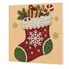 (20x20cm)Christmas Stocking Pearl Painting Art Kits With Inner Frame Pearl Gem Paintings Picture Arts Craft for Adults Beginners Home Wall Decor