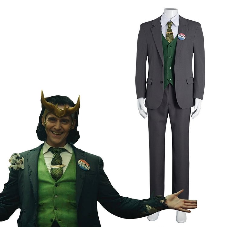 2021 TV Loki Cosplay Costume President Loki Outfits Halloween Carnival Suit