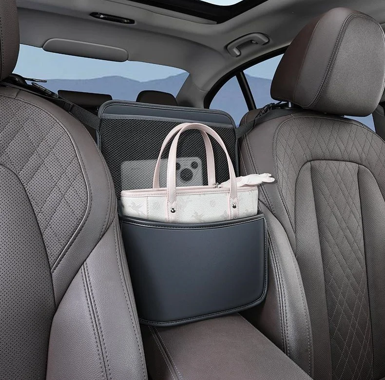 Car multifunctional armrest box leather storage bag