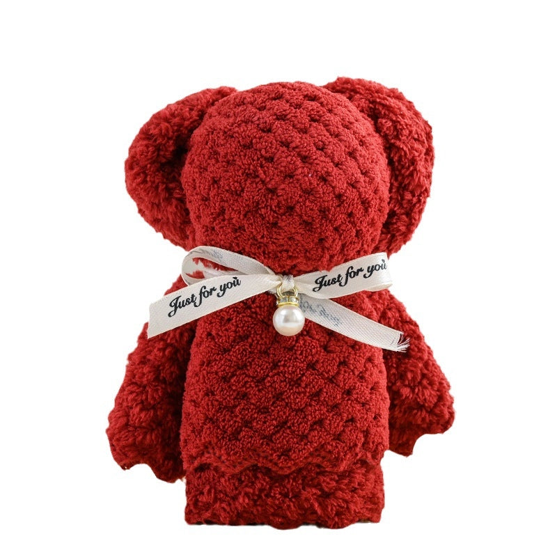 5 Pieces Coral Fleece Pineapple Pearl Bear Towel Gift Small Gift 30*30 Opening Gift Welfare Gift