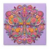 DIY Pre-Framed Mandala Butterfly Button Art Canvas Kit