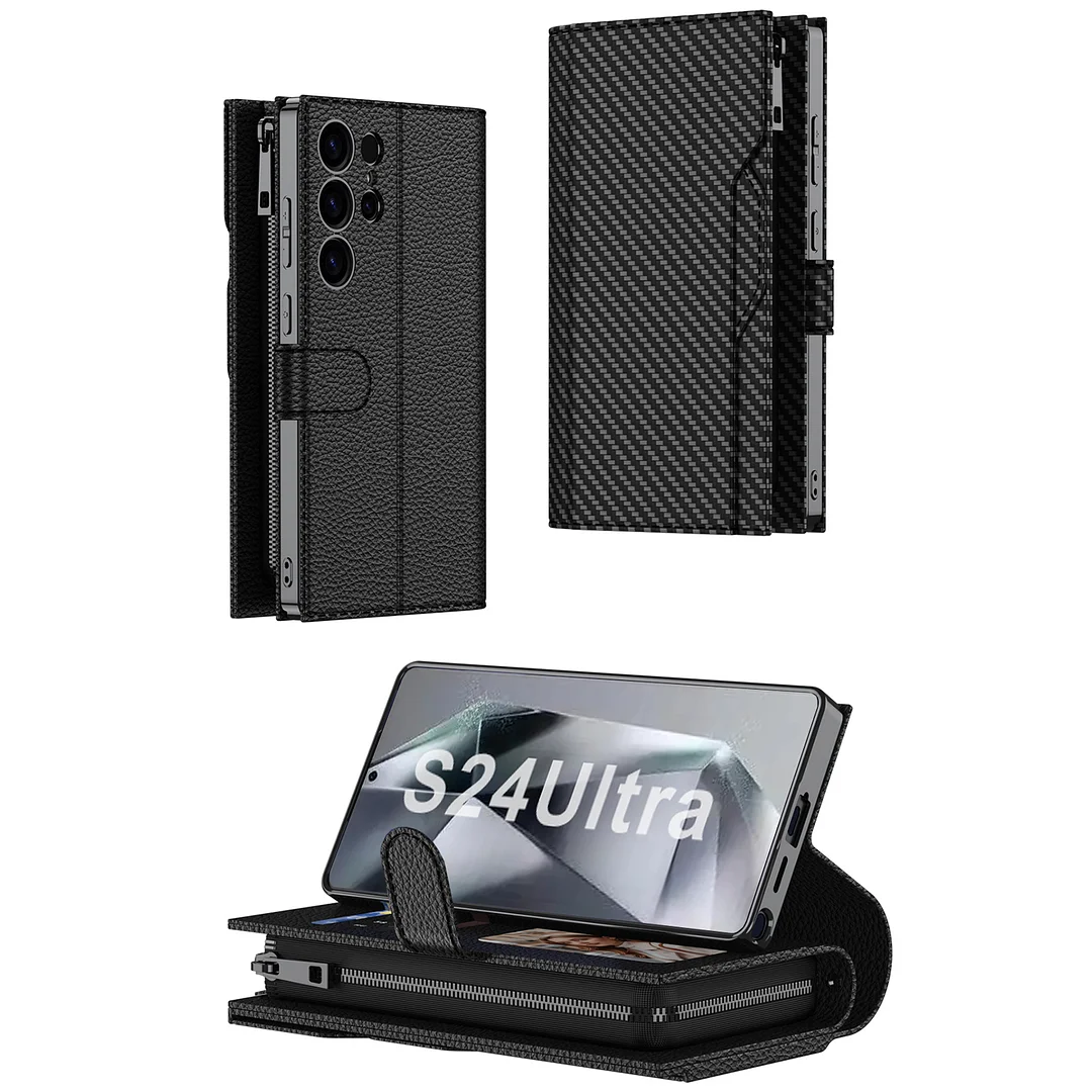 GKK Flip PU Leather Case for Samsung Galaxy S25 S24 Ultra S23 large capacity handbag Wallet Case for Samsung S23 S24 S25 Ultra