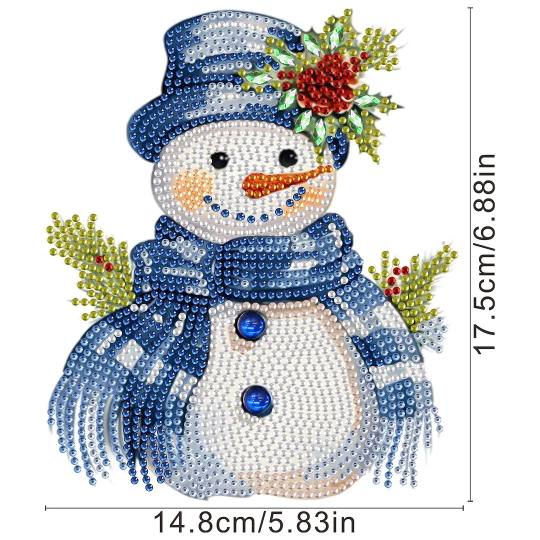 Snowman DIY Acrylic Shaking Head 5D DIY Diamond Art Tabletop Ornament Home Decor
