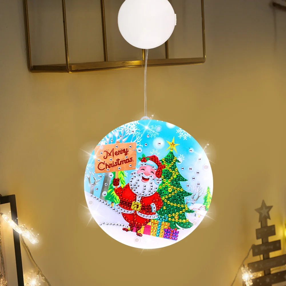 Double Sided Christmas Diamond Painting Battery Powered Chandelier for Home Room